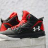giày bóng rổ Under Armour Jet mid grey red