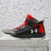 giày bóng rổ chính hãng Under Armour Jet mid grey red