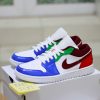 Jordan 1 low multicolor Blue white green red