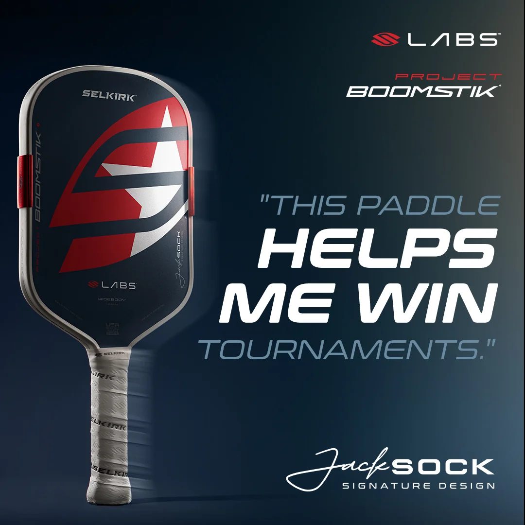 Selkirk Boomstik Jack Sock Elongated 20 Selkirk Labs Boomstik Project Jack Sock Singature Design Pickleball Paddle